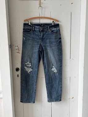 Express Boyfriend Denim Jeans Medium Wash